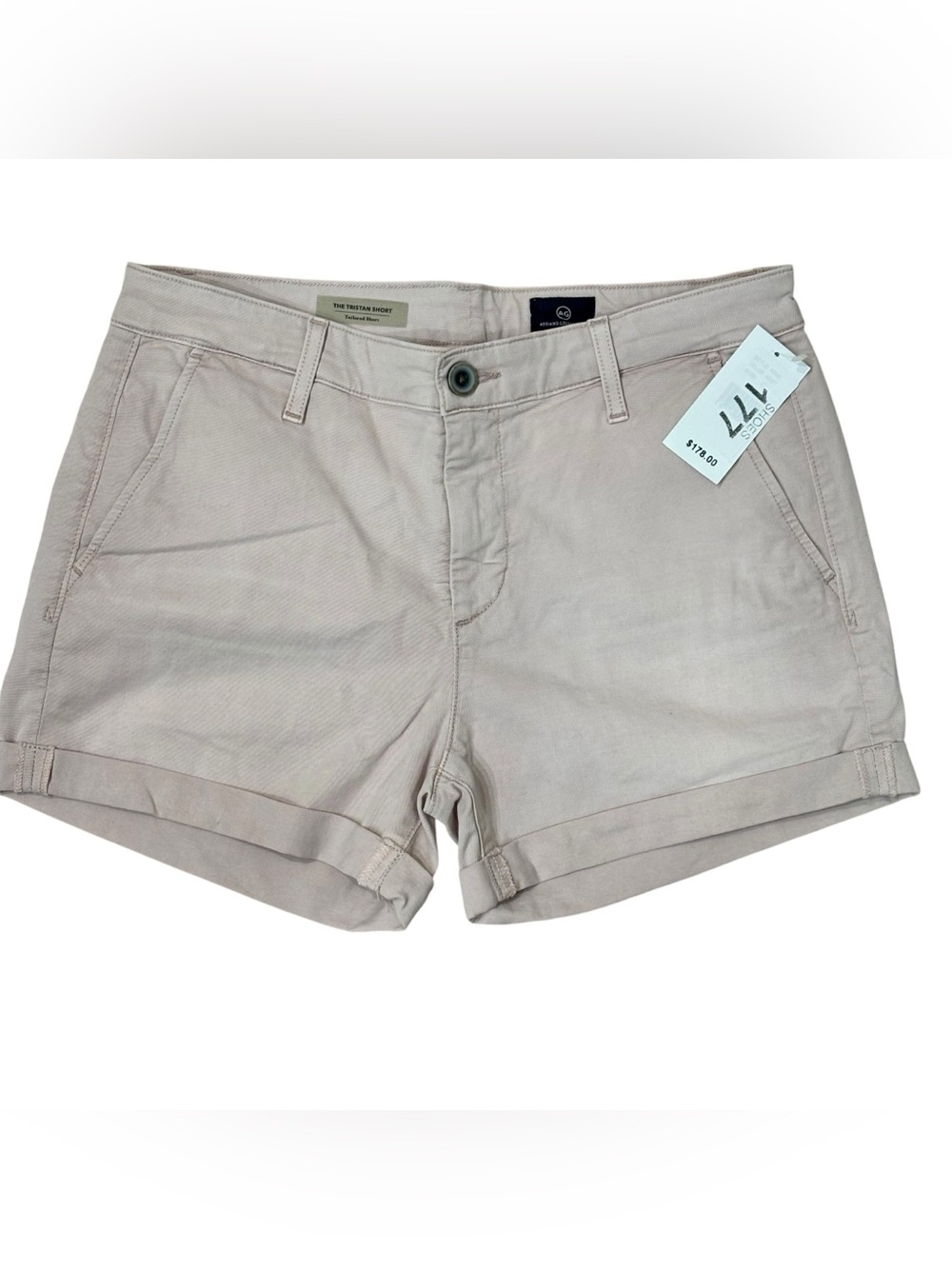 Ag Adriano Goldschmied Light Pink Tailored Tristan Denim Shorts